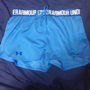 Comfy blue under armour shorts 🦕🦕